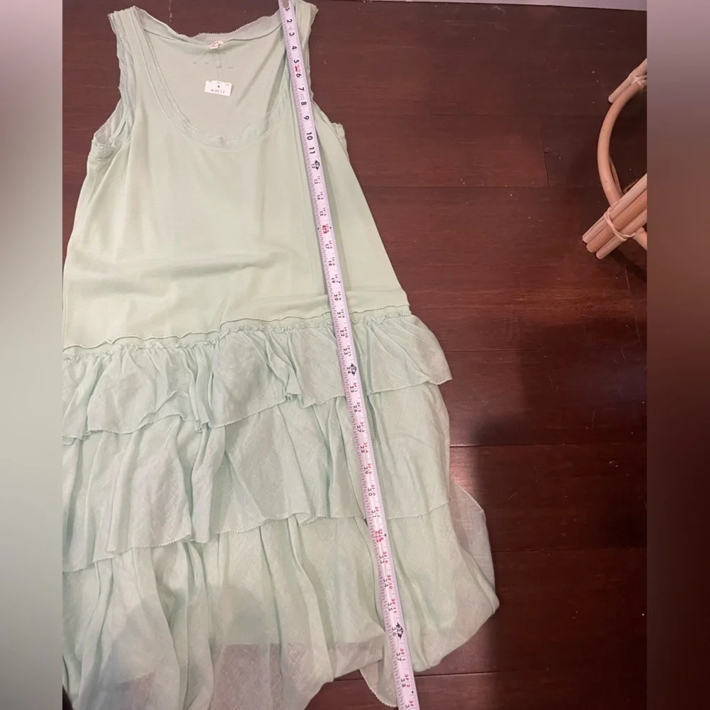 nwt J. Crew Mint Green Sleeveless tank tiered Dress small vintage
